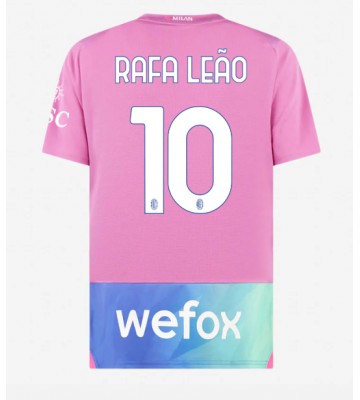 Lacne Muži Futbalové dres AC Milan Rafael Leao #10 2023-24 Krátky Rukáv - Tretina